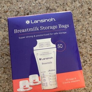 Lansinoh Purple and Red Breastmilk Storage Set